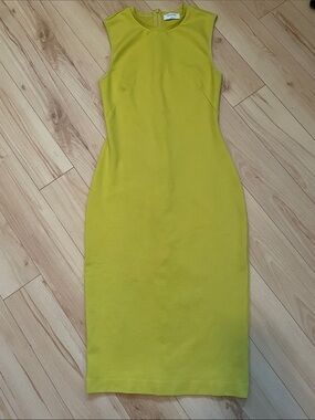 Babaton Sz 6 Sleeveless Bodycon Dress in Lime Green